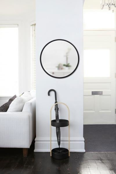 Lustro 61cm Hub czarne okrągłe