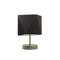 Lampka nocna PASADENA nowoczesna z abażurem brązowym do sypialni na stolik LYSNE 30 cm