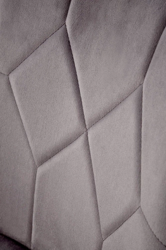 Krzesło tapicerowane welur szare Myanna Intesi do jadalni nowoczesne z oparciem