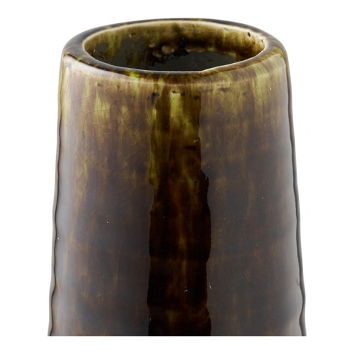 Wazon ceramiczny Cali brązowy 39 cm wysoki wazon na kwiaty do salonu