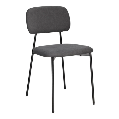 Zestaw 4 krzeseł Esther szare ciemne