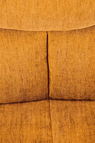 Krzesło tapicerowane obrotowe Ophelia musztardowe do jadalni i salonu nowoczesne z podłokietnikami Intesi