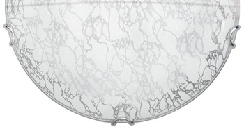 Plafon sufitowy Ice biały szklany nowoczesny do kuchni i sypialni CANDELLUX 30 cm