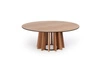 Stolik kawowy TAVLE okrągły dębowy skandynawski do salonu 100 cm NORDIFRA