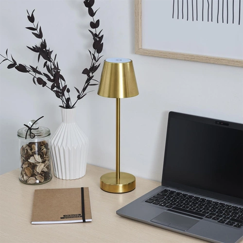 Lampka nocna Casablanca LED złota dotykowa ze ściemniaczem 36 cm