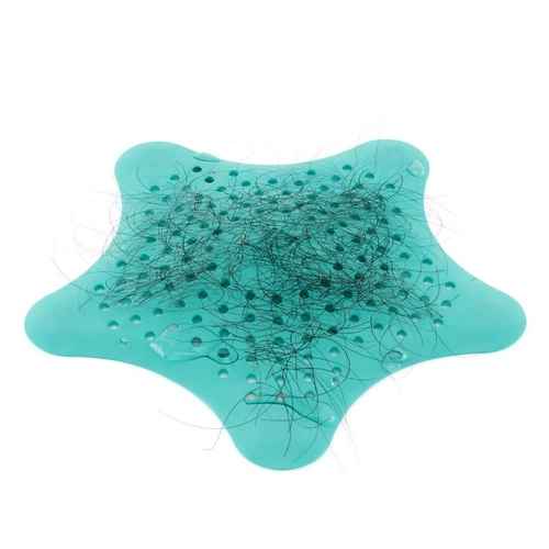 Sitko do zlewu i wanny Umbra Starfish turkusowe gumowe nowoczesne do łazienki 16 cm