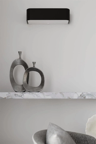 Plafon sufitowy kwadratowy Lokko 55 czarny nowoczesny do salonu, kuchni i sypialni