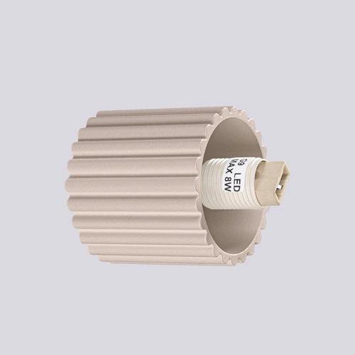 Kinkiet ścienny HALO taupe nowoczesny aluminiowo-szklany IP44 do łazienki i salonu SOLLUX