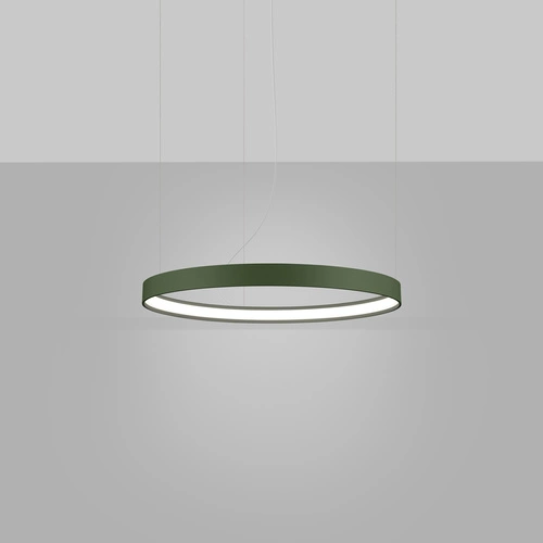 Nowoczesny żyrandol LED RIO 55 zielona oliwka regulowany do salonu i jadalni 4000K