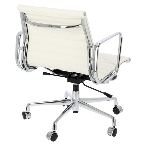 Fotel biurowy ergonomiczny CH1171 PREMIUM inspirowany EA117 skórzany biały obrotowy do biurka