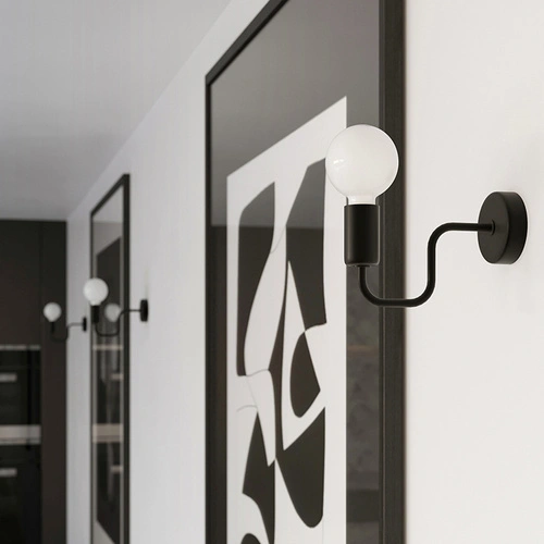 Żyrandol loftowy VECTOR 8 czarny lampa sufitowa do salonu jadalni lub sypialni