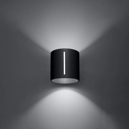 Kinkiet ścienny Inez czarny nowoczesny aluminiowy do salonu i sypialni Sollux Lighting