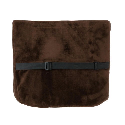 Poduszka na krzesło ergonomiczna Sensly Intesi brązowa do biura i salonu z pokrowcem