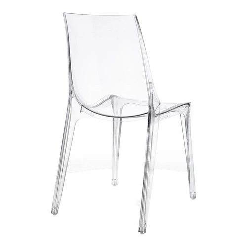 Krzesło Vanity transparentne do jadalni i ogrodu SCAB Design nowoczesne sztaplowane z tworzywa