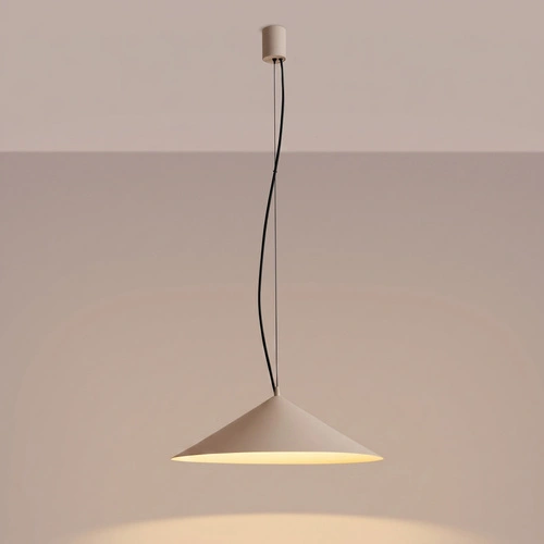 Lampa wisząca FINT LED taupe do salonu nowoczesna regulowana