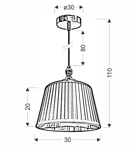 Lampa wisząca Amore czarna stożek nowoczesna do salonu i jadalni CANDELLUX