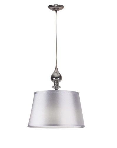 Lampa wisząca Prima chromowy 1x60W E27  abażur srebrny