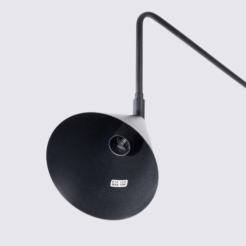 Nowoczesny kinkiet ścienny NOX czarny metalowy do sypialni i salonu SOLLUX LIGHTING 61 cm