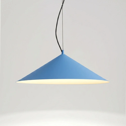 Lampa wisząca FINT błękitna LED do salonu regulowana 50 cm