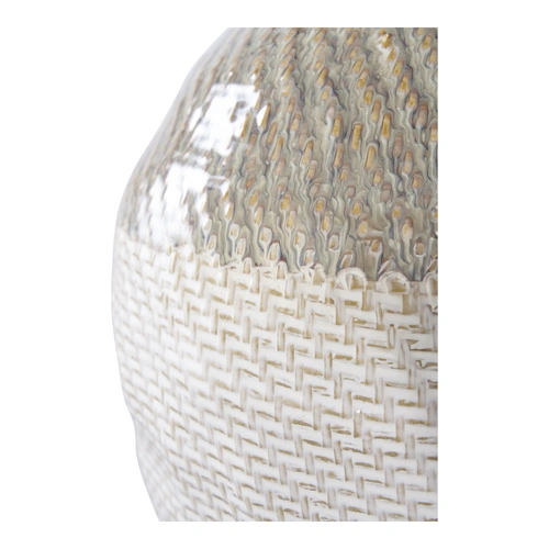 House Nordic wazon ceramiczny biało-zielony 30,5 cm dekoracyjny do salonu