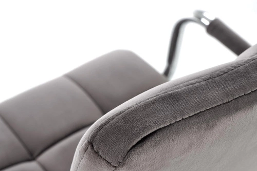 Fotel biurowy ergonomiczny obrotowy Mooni XL szary welurowy z podłokietnikami do biurka