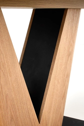 Stół rozkładany do jadalni Vumber dąb naturalny nowoczesny 160-200 cm Intesi