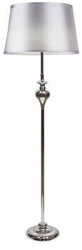 Lampa podłogowa Prima lampa podłogowa chromowy 1x60W E27 abażur srebrny
