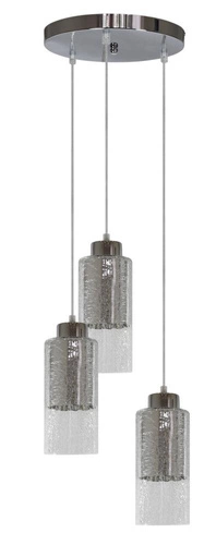 Lampa wisząca Libano 3x60W E27 okrągły srebrny