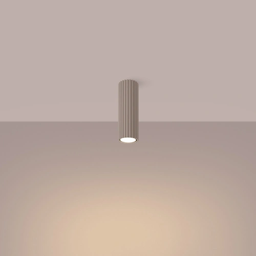 Plafon sufitowy KARBON 20 taupe nowoczesny aluminiowy do kuchni i salonu 20 cm