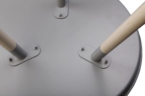 Stolik kawowy okrągły STICKS NORDIFRA szary metalowy skandynawski do salonu 50,5 cm