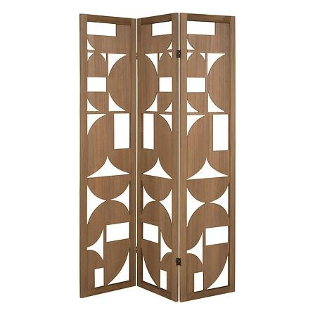 Parawan drewniany ażurowy Hernan 3-skrzydłowy boho do salonu i sypialni Atmosphera