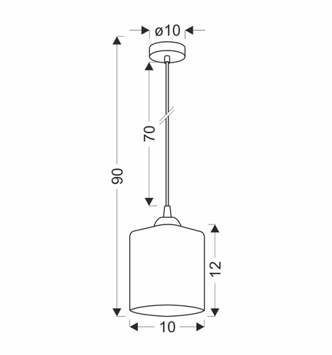 Lampa sufitowa Serena czarny 1x40 E27  klosz złoty
