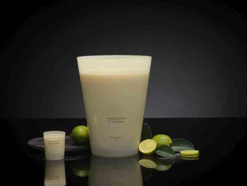 Cereria Molla Bergamotto di Calabria świeca sojowa XXL zapachowa dekoracyjna beżowa 3,5kg