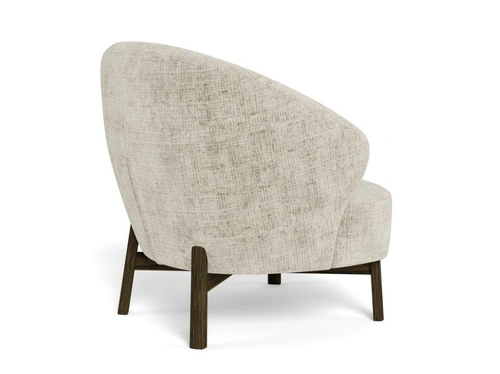 Fotel wypoczynkowy Darlene beżowy aksamitny do salonu skandynawski