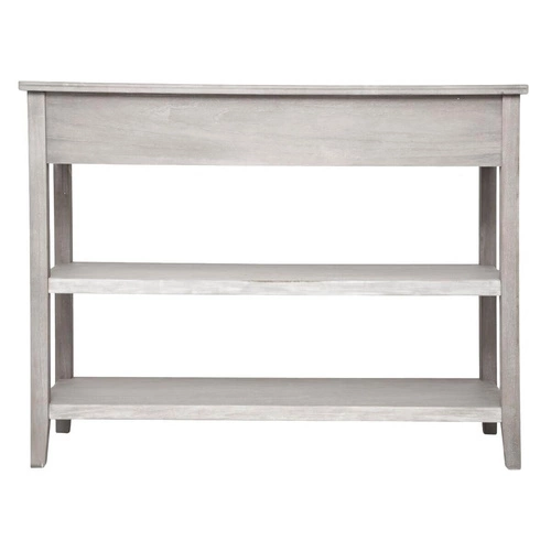 Konsola Charme skandynawska z szufladami i półkami do przedpokoju lub sypialni, drewno bielone