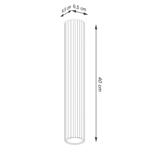 Plafon sufitowy KARBON 40 czarny nowoczesny do salonu i sypialni aluminium SOLLUX