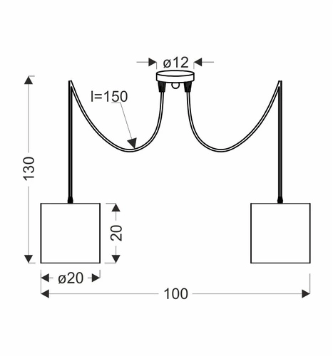 Lampa wisząca Candida p czarna nowoczesna metalowa regulowana do salonu i jadalni
