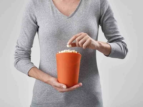 JJ - Zestaw 2 pojemników do popcornu, M-Cuisine pomarańczowy/szary