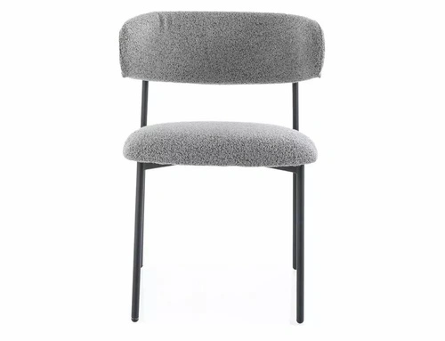Krzesło Pasco Slim szare tapicerowane do jadalni i salonu Intesi
