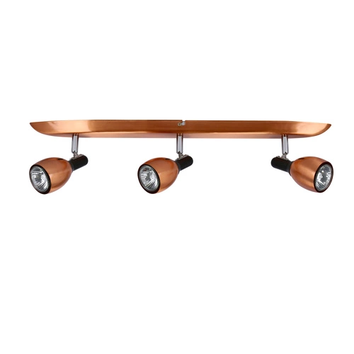 Lampa sufitowa Cross miedziana 3-punktowa regulowana do salonu, kuchni i jadalni