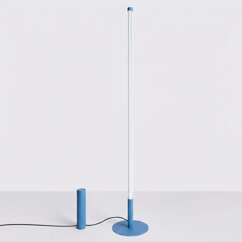 TRANG lampa stojąca do salonu nowoczesna LED błękitna 150 cm