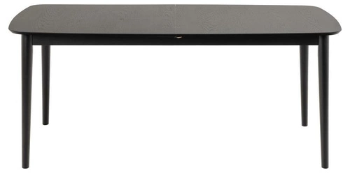 Stół rozkładany do jadalni Montreux nowoczesny czarny fornir dębowy 180–219x90 cm Actona