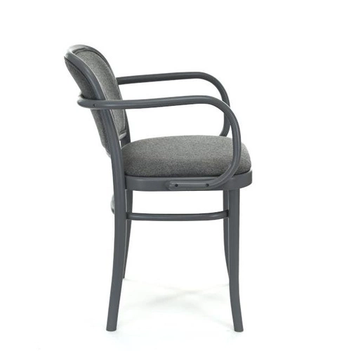 Krzesło tapicerowane Fameg B-811 z podłokietnikami do jadalni retro skóra naturalna personalizowane