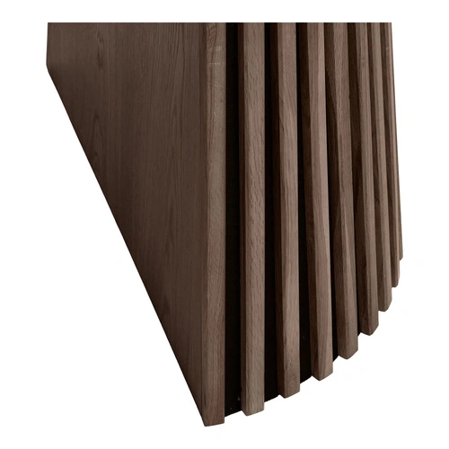 Stół okrągły rozkładany do jadalni Osaka 120-240 cm fornir dąb dymiony nowoczesny