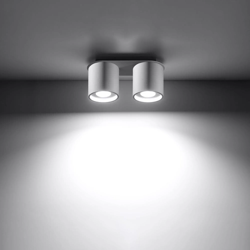 Plafon sufitowy Orbis 2 biały nowoczesny do kuchni i salonu metalowy Sollux