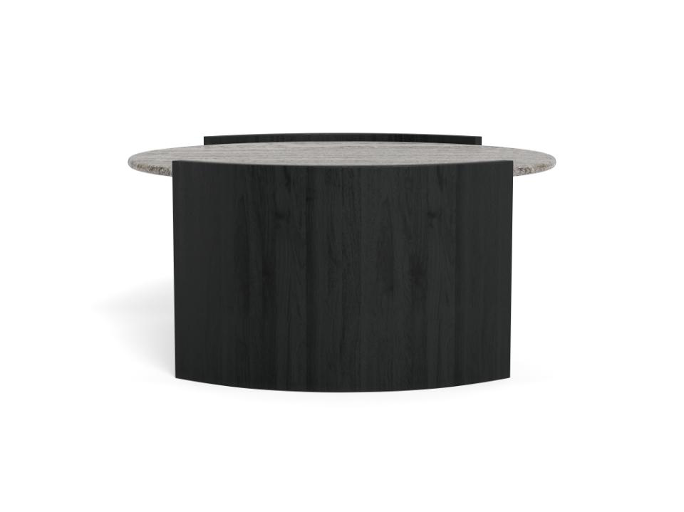 Stolik kawowy Zafra szary marmur/czarny