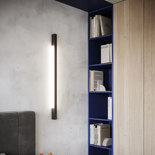 Nowoczesny kinkiet ścienny LED SAPPO L czarny 150 cm do salonu i sypialni Thoro