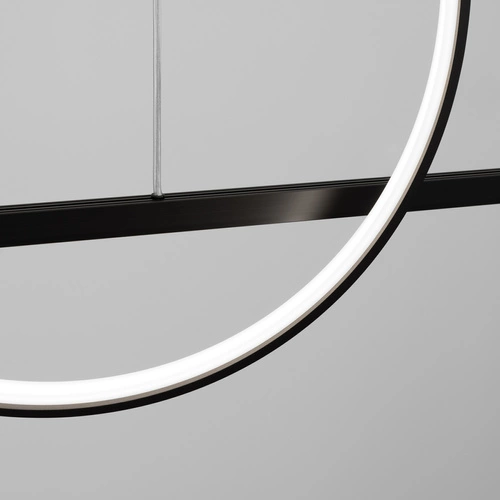 Lampa wisząca LED GLAD czarna nowoczesna regulowana do salonu kuchni lub nad wyspę