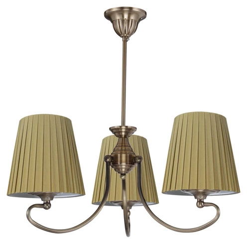 Lampa wisząca Mozart 3x60W E27 patynowa miedź/miodowy