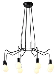 Lampa wisząca Basso 8x40W E27 czarny  matowy
